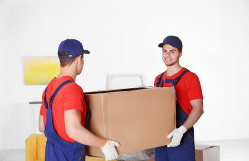 Removal van loading for a local move across Haringey