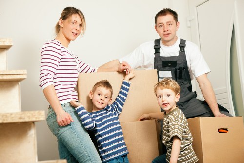 Waste and packing materials prepared for lawful disposal