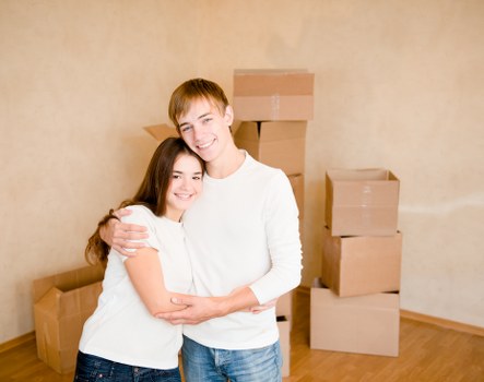 Removal team preparing a house move in Haringey