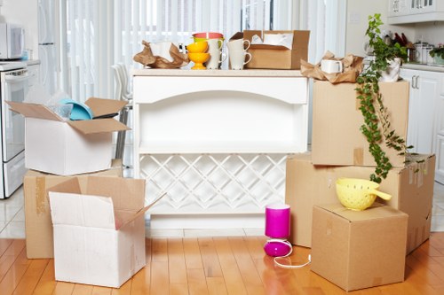 Furniture and office items being moved by a Haringey removals team