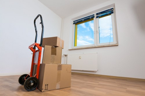 Careful moving support for flats and tight access properties