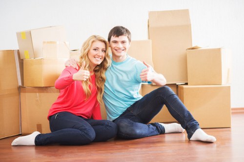 Essential packing supplies and labels for a local relocation