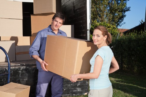 Local moving van helping with a flat move in North London